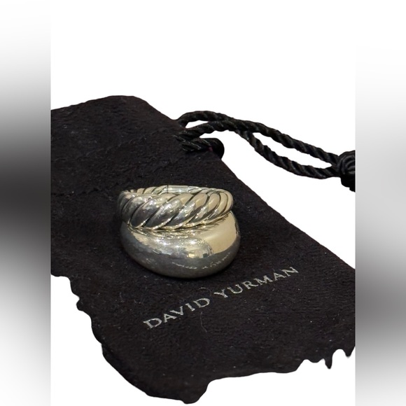 David Yurman Pure Form Set of 2 Stack Rings 925 Sterling Silver; NWOT; Size 6 - Picture 3 of 14